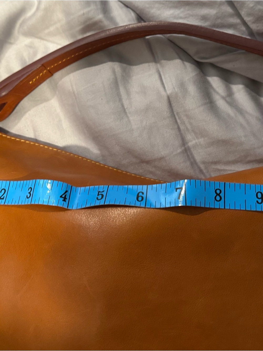 Dooney & Bourke Cognac and Dark Brown Leather Shoulder Hobo - Picture 8 of 10
